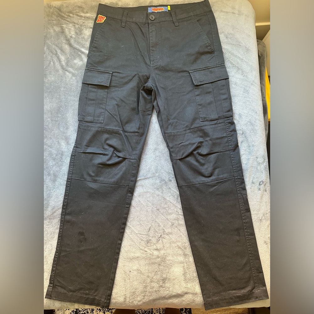 Empyre Kids Loose Fit Black Cargo Skate Pants Size 27